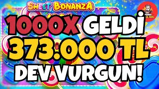 🍭 SWEET BONANZA 1000 🍭 1000X GELDİ 373.000 TL VURDUM KOLAY OLDU! | TÜRKİYE REKORU KAZANÇ! | BİG WİN!