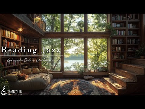 Forest Reading Jazz Music In Lake | Morning Relaxing Jazz Music For Positive Day, Boost Productivity