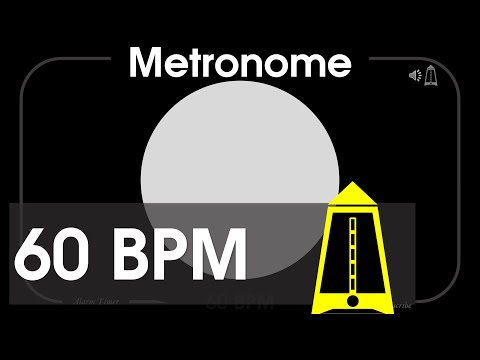 60 BPM Metronome - Adagio - 1080p - TICK and FLASH, Digital, Beats per Minute