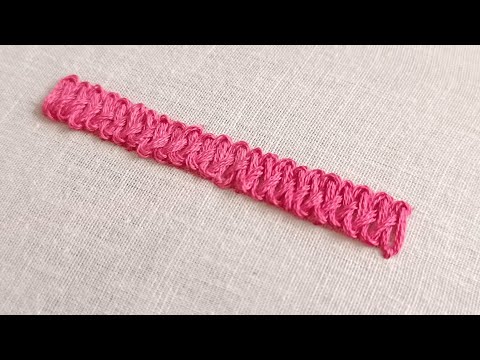 Cable Plait Stitch ( Braid Stitch ) - Very Interesting Hand Embroidery Stitch to Work