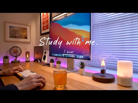 1-Hour Study with Me | Pomodoro Timer, Lofi Relaxing Music | Day 105