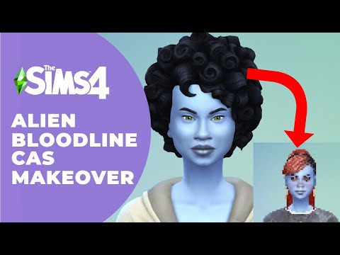 The Sims 4 but I give my sims alien girlfriend a makeover | CAS Makeovers