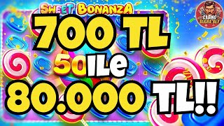 SWEET BONANZA 🍭 SLOT OYUNLARI 🍭700 TL KÜÇÜK KASA İLE 80.000 TL DÜNYA REKORU! | NASIL OYNANIR?