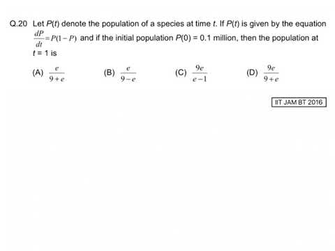 Integration & Differentiation | Problem 7 | IIT JAM BT  2016 solved | Qs. no. 20