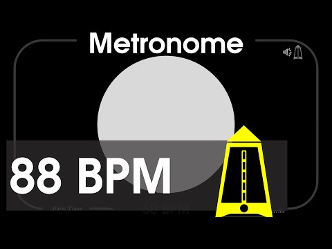 88 BPM Metronome - Moderato - 1080p - TICK and FLASH, Digital, Beats per Minute