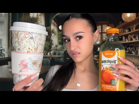 ASMR| Rude cashier/barista ￼helps you and other customers?! 😳