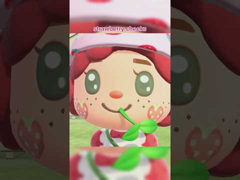 HOW to make strawberry cheeks & eyebrows custom designs | ACNH | animal crossing new horizons