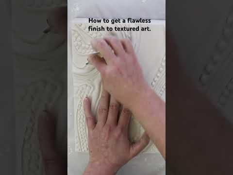 How to finish your textured art works. #texturedart #diy #texturedpainting #texturedwallart