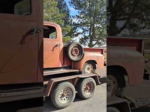 Today's haul 1951 Ford F1 pickup truck. #oldtruck #oldpickup #ratrod #patinaperfection #patinatruck