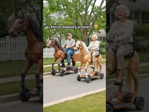 Horse mobility scooters is pure genius! 👏👏👏 #horse #farmlife #elderlycare #futuretech #shorts