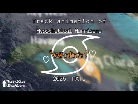 // Track of Hypothetical Hurricane "Valentine's", 2025