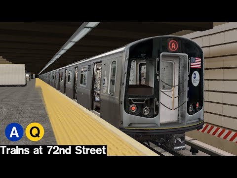 OpenBVE Virtual Railfanning: A and Q Trains at 72th Street - 2nd Avenue