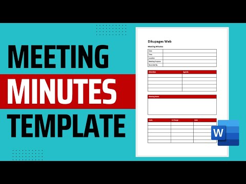 How to Create a Meeting Minutes Template in MS Word