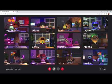 group study #8 🌧🌙 citycore rainy night 🎧 asmr, page flips, ac ambiance | animal crossing study aid