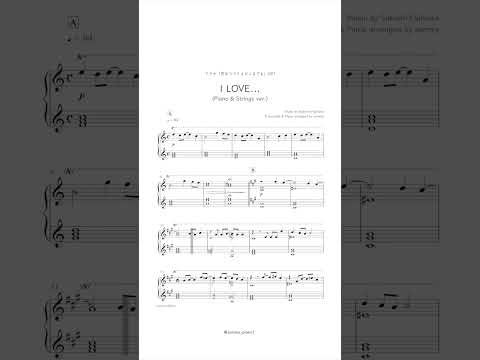 【Sheet Music】I LOVE...(Inst Ver.) / Official HIGE DANdism