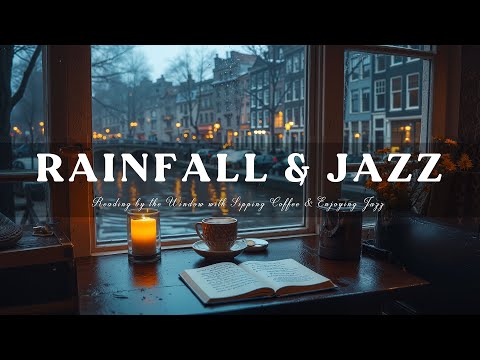 Reading by the Window with Sipping Coffee & Enjoying Jazz – Soothing Jazz Music & Watch Rainfall