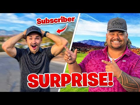 I surprised a subscriber at my home course!!