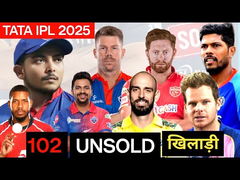 Unsold Players List IPL Auction 2025