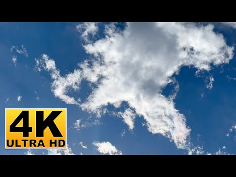 Blue Sky and Clouds Screen Saver (No sound) 2 Hours 4K UHD