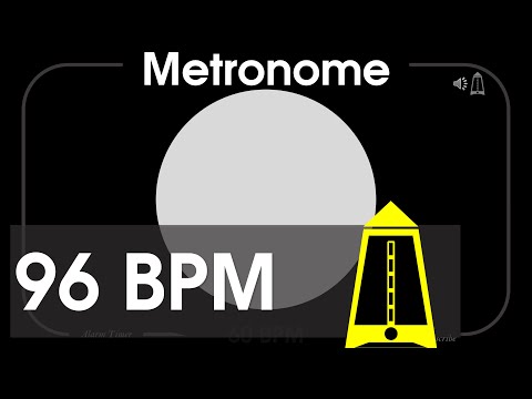 96 BPM Metronome - Moderato - 1080p - TICK and FLASH, Digital, Beats per Minute