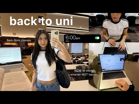 UNI VLOG 💻 6AM morning, 8hrs on campus, library study, grwm for a night out, home cooking