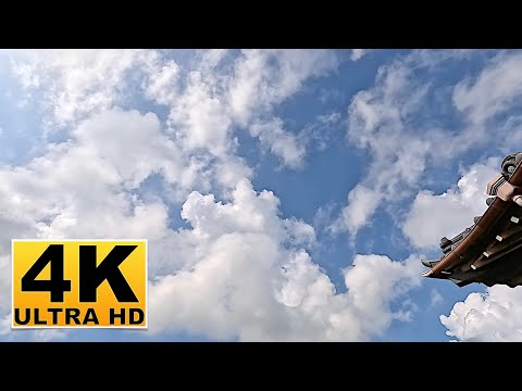 Blue Sky and Clouds Screen Saver (No sound) 2 Hours 4K UHD