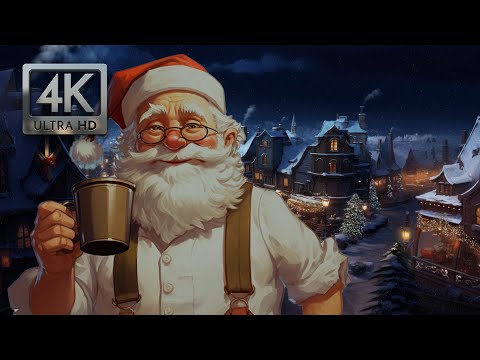 Relaxing Christmas Music, Christmas Village Ambience, Christmas Background, Winter Scenery