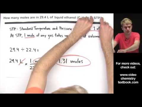 Converting Between Moles and Liters of a Gas at STP