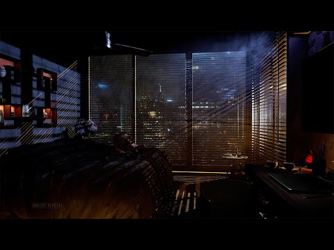 Take A Break From Your Studies And Relax With Your Dog For A While | Rain On Window Sound | 4K