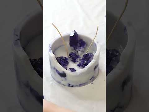 How To Make A Crystal Candle #candlemaking