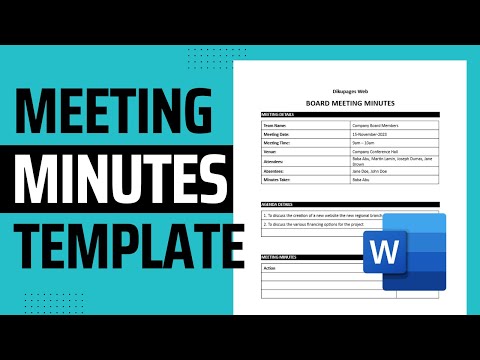 A4 Meeting Minutes Template in MS Word | Meeting Minutes Template Design