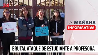 Alumno de 14 años es acusado de agredir brutalmente a profesora con palo en Trehuaco | 24 Horas TVN