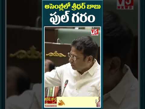 అసెంబ్లీలో శ్రీధర్ బాబు ఫుల్ గరం|Sredhar Babu| V5 News