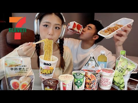 Eating ONLY at Japanese convenience foods for 24 hours 🍙🍡🍜