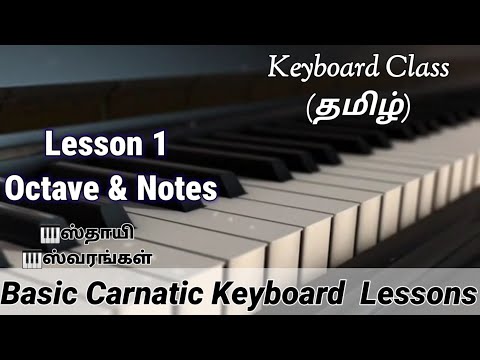 Basic Carnatic Keyboard Lessons in Tamil l Lesson 1 |Octave & Notes | Swarangal|keyboard Tutorial