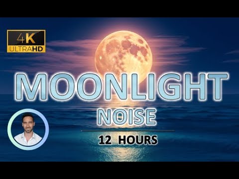 Calming Moonlight Noise 🌕 for Rapid Deep Sleep | 12 Hours | BLACK SCREEN | Tinnitus & Anxiety Relief