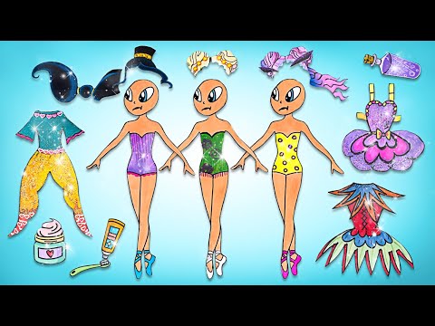 Magical Paper Doll Makeover:What Will Happen Next?🎀 DIY Paper Toys by Slick Slime Sam's Maker World