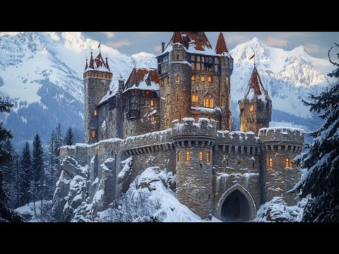 Winter Medieval Castle - Medieval Castle Ambience, Relaxing Music, Folk, Instrumental, Medieval Life