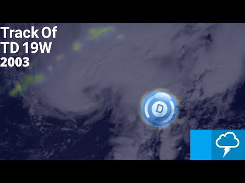 Track of Tropical Depression Nineteen-W, 2003