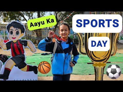 AAYU KA SPORTS DAY 🏃‍♀️🏀⚽️🤩🎊   | Annual Sports Day 2025 Vlog | Aayu and Vanu