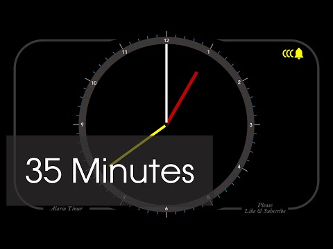 35 Minutes - Analog Clock Timer & Alarm - 1080p - Countdown