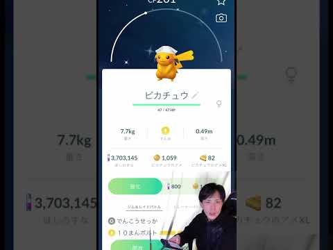 【ポケモンGO】キャプテンピカチュウ色違い狙うと100%が出るジンクスが定着…。TVアニメコラボお疲れ様でした。 #ポケモンgo #ポケモン #ポケgo