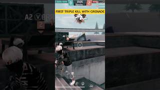 FIRST TRIPLE KILL WITH GRENADE #viral #shorts #freefire