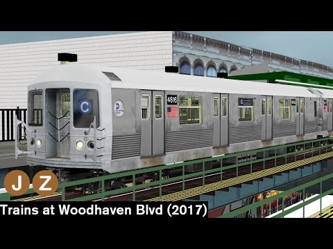 OpenBVE Virtual Railfanning: J and Z Trains at Woodhaven Blvd (2017)