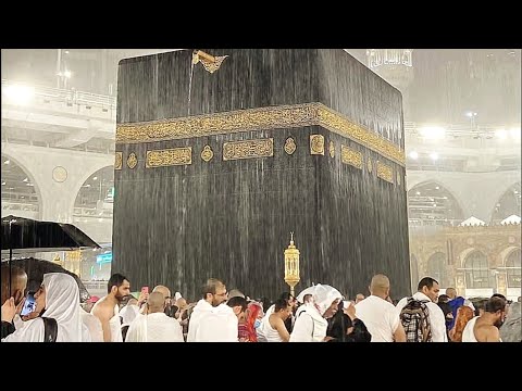 Heavy Rain ☔⛈️ In Makkah Today | 21 March 2025 | Kaaba Live 🔴 | Beautiful weather in Masjid Al Haram