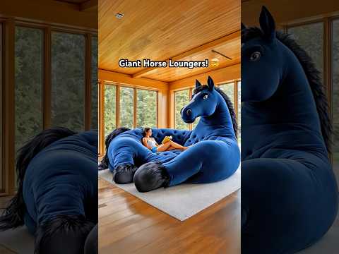 I'm gonna need one of these giant horse loungers in my house! 😱#shorts #farmlife #interiordesign