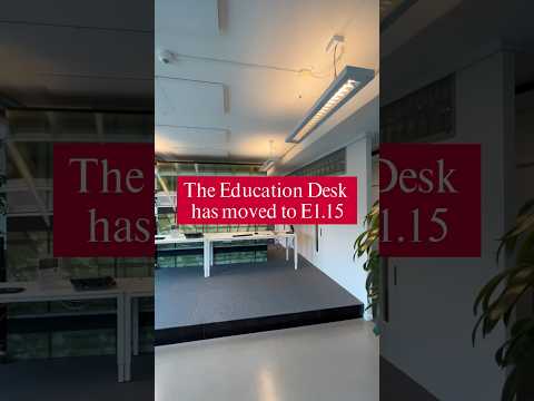 The Education Desk has moved to a new location in the E-building, E1.15! 🎉📚