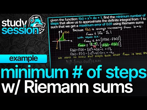 Minimum Steps Riemann Sums Example | Numerical Methods