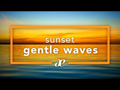 Gentle Ocean Waves Sounds on the Beach at Sunset — 10 Hours 4K UHD Relaxation