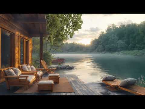 Cozy Lakeside Jazz Ambience 🌿 Chill Vibes & Relaxing Jazz Instrumental Music for Stress Relief, Calm